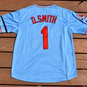 New!! Ozzie Smith St. Louis Cardinals Blue Baseball Jersey Adult Men's Large